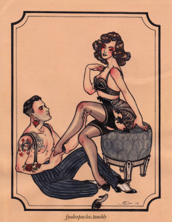 Fyodorpavlov:  A Private Commission For Burlesque Dancer Lily Faye And Her Beau.