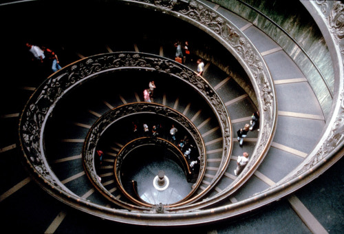 africansouljah: Steve McCurryItaly. Rome. 1994. The stairwell of the Vatican 