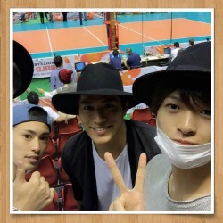 joshwahington:  Posted by Ryotaro (Tsukishima), Kohei (Tanaka), and Kenta (Hinata) on Twitter. 
