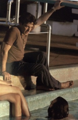 jimmyconbae:  Al Pacino behind the scenes of The Godfather Part II.