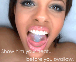 sissy-maker:  sissy-stable:… or kiss him to give it back to him and then let him pass it back to you before you swallow. Sharing is caring :)  Boy to Girl change with the Sissy-Maker  