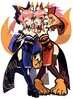 blessedwithluck:double tamamo