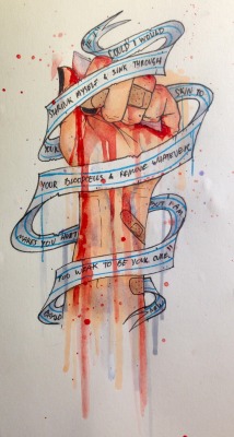 cellothroughyourwindow:  more Brand New artwork by me &ldquo;If I could I would shrink myself,and sink through your skin to your blood cells,and remove whatever makes you hurt butI am too weak to be your cure.”