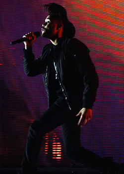infatuatedbythefamestatus:  The Weeknd performs during 2015 Budweiser Made in America festival on September 6, 2015