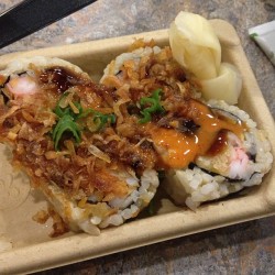 Sushi for dinner #sushi #shrimp #tempura #yum #fave #dinner #wholefoods