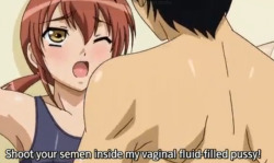 tsunglasses:  This is simultaneously the most literal and least sexy line anyone could ever yell during sex.  bible black Anime hentai 