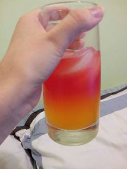 transboyscout:  look at this drink i made the other day. there wasn’t enough cactus cooler left so i just poured gatorade on top of it.