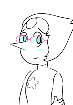 You mentioned Pearl with glasses and I thought it’d be fun to draw!!!! ohh my gosh this is so cute !!!!(art by @lunar-vee)