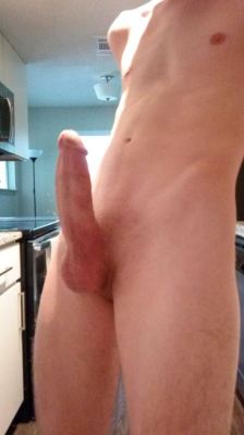gonewildaccount69:  So horny I can’t think straight, here’s my cock in the kitchen.