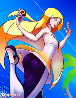 deliciousorangeart:  I’m in love with her hair and shoes. Check out my patreon for a special swimsuit edition of this illustration. 