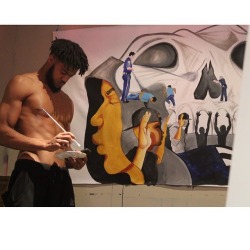 blackmalefreaks:  hoodsworld: Aaron Maybin  “Life beats down and crushes the soul art reminds you that you have one”-Stella Adler | Hoodsworld claims no ownership of photos posted nor ownership of comments made. Being showcased here is not a statement