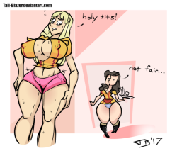 tail-blazer: Two Thick Girls 3 and 4. I wanted to make more. So there.   Back me up on Patreon!   