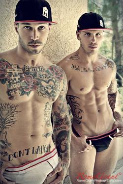 brotherbro:  3leapfrogs:  uulemnts:  Models: Richard Rocco and Alex Minsky For Manning Up. These are Alex Minsky’s signature hats. They are on Instagram at:‪ #‎rocco5150‬ and ‪#‎mminskyy‬ Photographer: Rome Grant  ||||IX •=•