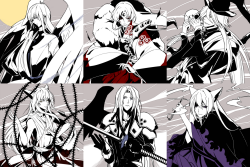 long-hairedanimeboys:  long white haired anime boysWow, most of them are alive.Source 