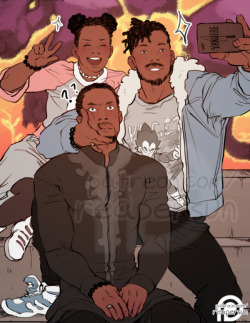 ~Support me on Patreon~Almost forgot I wanted to post this March doodle request sooner rather than later~ A patron requested some of the guys from Black Panther, so I drew the AU where Erik gets to grow up in Wakanda with his family ;w; Also imagining