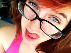 Red hair, freckles, glasses.  Win, win,
