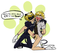 chromosomefarm: Today is the day! Finally I get to post this sketch commission I did for my darling Alexo! ( @alexander-o-connell) Adrien x Chat Noir is always worthy of celebration. Haha! all are 18+ Still offering commissions here!  