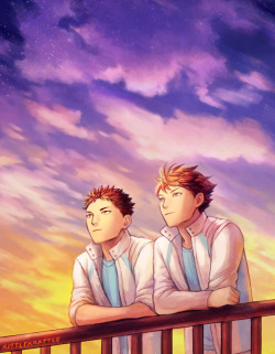 kittlekrattle:  [4/1] I’ll stay by your side. Oikawa and Iwaizumi have, for practically all their lives, been together. And all those years are filled with all sorts of memories, and the one constant is that they have each other. Today on IwaOi day,