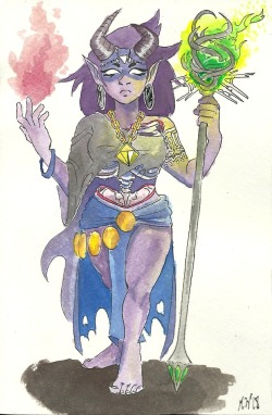 i tried my water colors out today. theyre hard!!!!! i need to practice more. anyway i drew a necromancer. cause theyre cool!