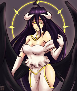 nikoniko808: albedo from overlord! high res + topless version on patreon  