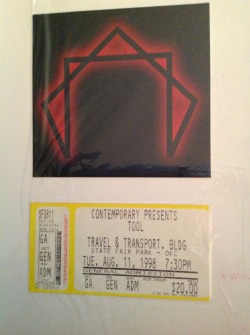 The first time i saw TOOL was in 1998 on the Aenima tour in OKC for 20 bucks&hellip;&hellip;&hellip;.. I’ve seen them 9 times now. 