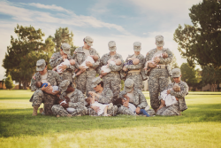 micdotcom:  Active duty soldiers pose for stunning breastfeeding picTara Ruby didn’t expect her photo to be controversial. The Air Force veteran-turned photographer snapped an image of 10 active duty military moms breastfeeding their children so it