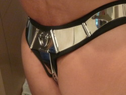 cbslave:  Chastity belt and appropriate chains boundage is a good set-up for the slave. 