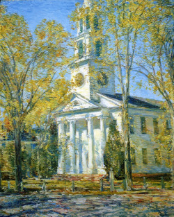 Childe-Hassam:  Church At Old Lyme, Childe Hassam