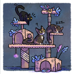 shadeykris: Commission: Cats in a Cat Tree!   [Patreon] - [Store] - [Commissions] - [ko-fi] - [Twitter] - [Instagram]    