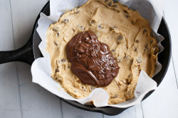 deducecanoe:foodffs:NUTELLA STUFFED DEEP DISH CHOCOLATE CHIP SKILLET COOKIE (PIZOOKIE)This is too much. When will we cease playing God? When will we learn to stop? Also, can someone make this for me? 