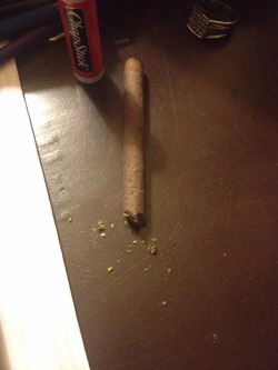 I used a black and mild cigar as a roll up,