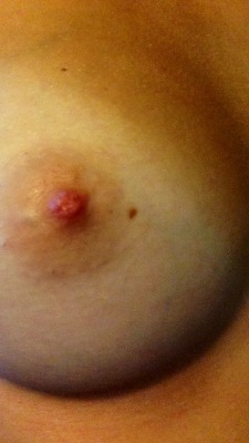 your-classy-slut:  I love my nipple freckle so much.  I’ve had it since I was born and it’s adorable!! :)