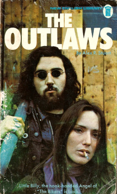 The Outlaws, by Alex R. Stuart (NEL, 1972). From a charity shop in Canterbuy, Kent. 84 KILLED AS HELL&rsquo;S ANGELS RIOT AT ROCK FESTIVAL! That&rsquo;s the world of the Bikers and their leader Little Billy - a mind-snapping, road-raping, nightmarish