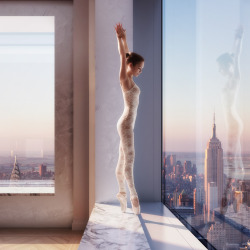 bonjourmadame:  Une Madame sur le toit du monde &lt;3 Ballerina over NYC par Vik Tory 