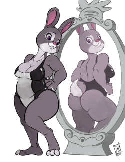 zwitterkitsune:    Even after 276 kids, Bonnie Hopps still has got it goin’ on.Was originally going to be made for MILF day, but it’s still MILF month, so there.   