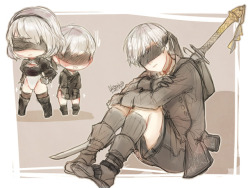 weiss-knight: Doodle NieR:Automata &lt;3