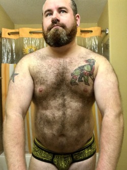 bearlywill: Another trip another hotel pic. More of Me 