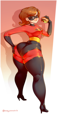 cozynakovich:   Wonderful Helen Parr (just unf) for tach0012  Full-color comm, yesThis is the first of two pictures of herAlso, you can support me with Ko-Fi ~  
