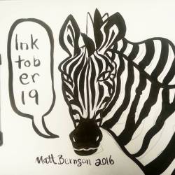 Zebra!  Zebraprint is my favorite.  Zebras are pretty rad. #inktober #ink #zebra #drawing #art #animalportrait #animal #zebrastripes #artistsoninstagram #artistsontumblr