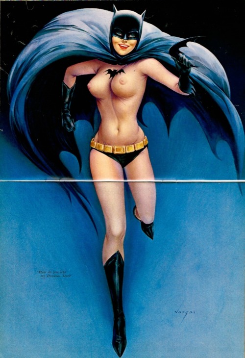 nostalgia-eh52:  1966 July Playboy Alberto Vargas Bat-Girl