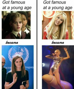 iprayforangels:  Both of those are completely okay ways to age. Emma Watson played a well loved brainiac in the movies, making it very easy for her to be liked as a regular person. Also she aged on screen so it didn’t shock the world when she became