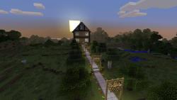Additions to my house in minecraft. I have also decorated that little pond just off the pathways.