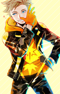 ravefirell:  I’m Team Instinct. Please don’t make fun of Spark… He’s trying his best u///uAlso Ham said he looks identical to Owain from Fire Emblem and suddenly the seas have parted 