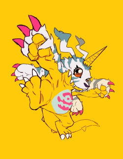 notlostonanadventure:  sydsir:  gabumon  So are the bottom two arms also his arms or his he wearing someone’s pelt I have so many questions Digimon