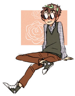 torifalls:   Anonymous said: Wirt in a flowercrown though  i may have gone a bit overboard with this one 