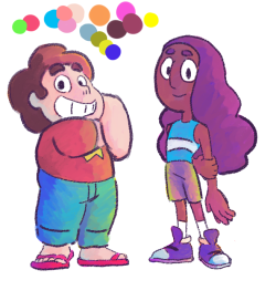 folderface:   More Color practice with Steven and Connie!   And a chance to dress them up in many different outfits. I really like these! I think I’m getting the hang of it now.