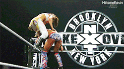 hiitsmekevin:  The reaction after Bayley Vs Sasha Banks at NXT Brooklyn 