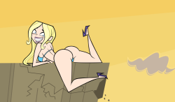 ironbloodaika: grimphantom2:  Commission: Cliff Edge Competition by grimphantom    Hi everyone,Commission done for :iconohblaargag: who ask for Dawn from Total Drama in a bikini while she’s at the edge of a cliff. The idea is to have her in a competition