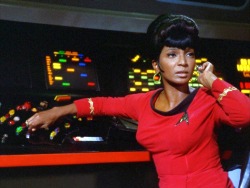 rhyfeddu-partyofone:  whataboutbobbed:  Nichelle Nichols (December 28, 1932 - )  “Uhura never had another name during the series. One of the fan writers wrote “Upenda” - which means “peace” in Swahili, I understand — not officially, but in