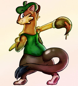 weasyl&rsquo;s mascot, wesley messing around with fake water colors again
